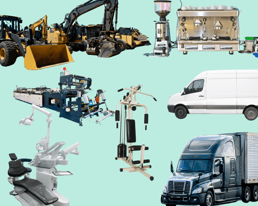 Range of business vehicles and equipment that can be purchased, replaced, or upgraded using flexible equipment finance options.